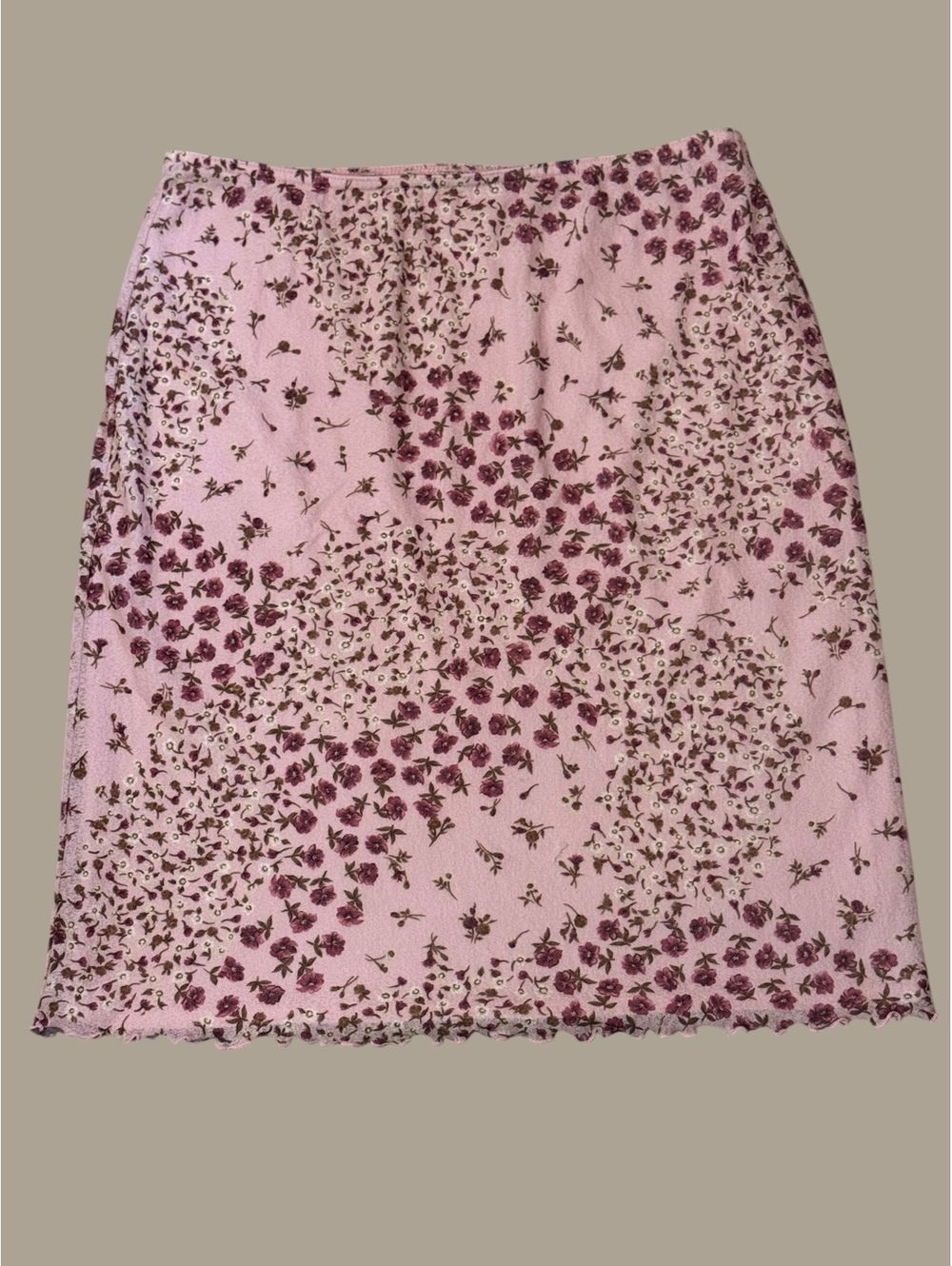 Byer California Pink Floral Polyester Skirt
